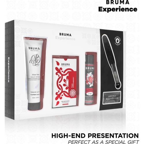 Kit de masaj BRUMA Tentatie Dulce Capsuna cu gel stimulant
