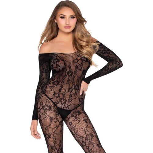 Bodystocking Leg Avenue 89366 cu dantelă florală ajustabilă