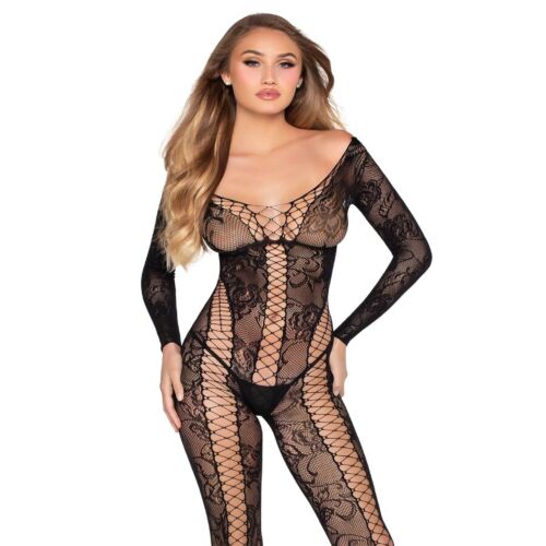 Bodystocking Leg Avenue 89369 | Design din dantelă și plasă