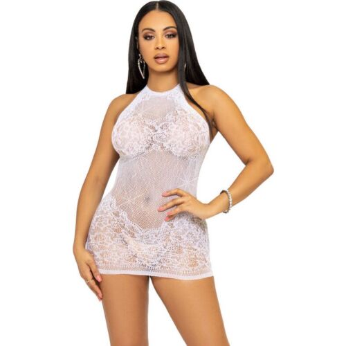 Rochie Mini Leg Avenue din Dantelă cu Detalii Din Pietre