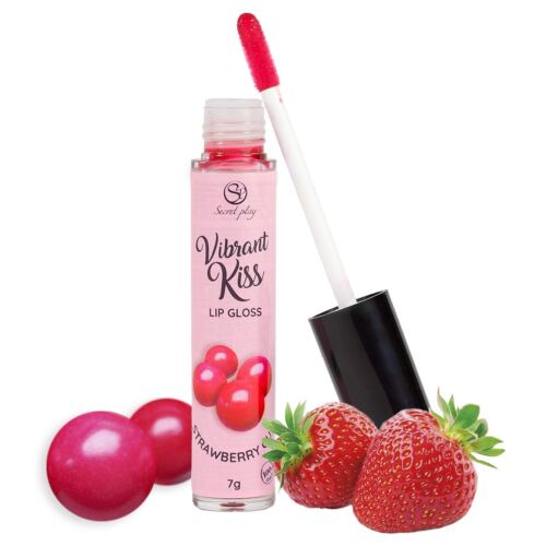Gloss de Buze SECRETPLAY - Vibrant Kiss cu aromă de gumă de căpșuni