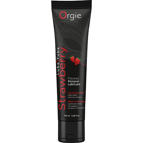 Lubrifiant Orgie Lube Tube Strawberry 100 ml cu aroma de căpșuni