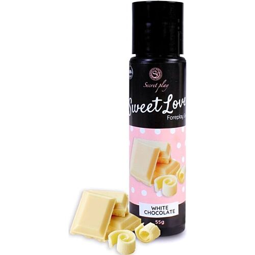 Lubrifiant Secretplay Chocolate Alb 60ml - Gel comestibil delicios