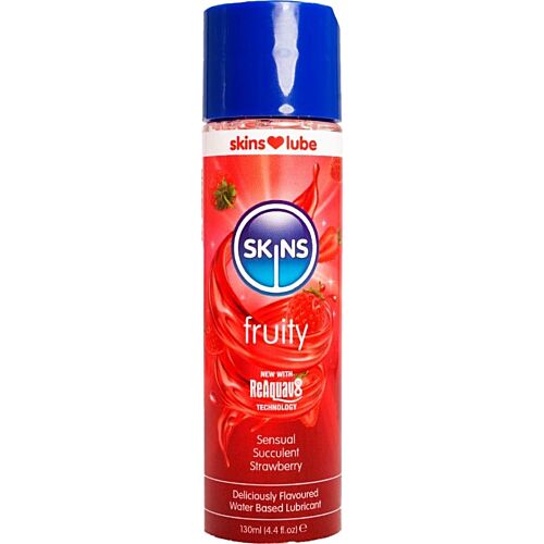 Lubrifiant cu aromă de căpșuni SKINS Fruity 130 ml