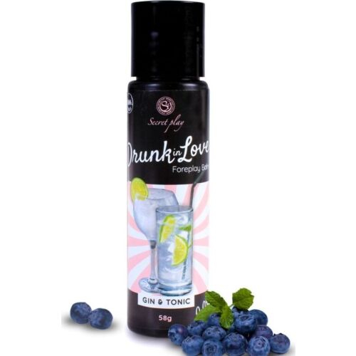 Lubricant Secretplay Drunk in Love 60ml cu aromă de Gin Tonic