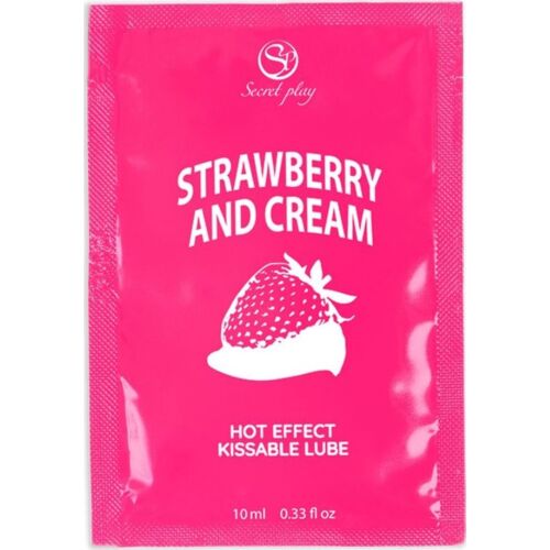Lubricant Secretplay Strawberries & Cream 10ml - Dual Use