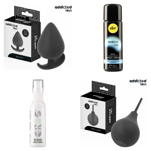 Set anal pentru începători cu dop mic din silicon
