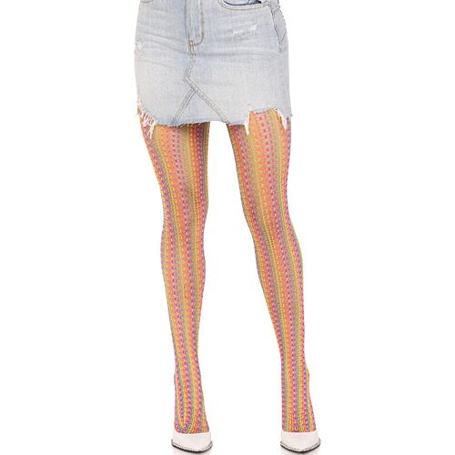 Medii Leg Avenue Multicolor cu model arc de cerc