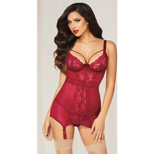Rochie 2PC CHEMISE SET cu ligă și aros