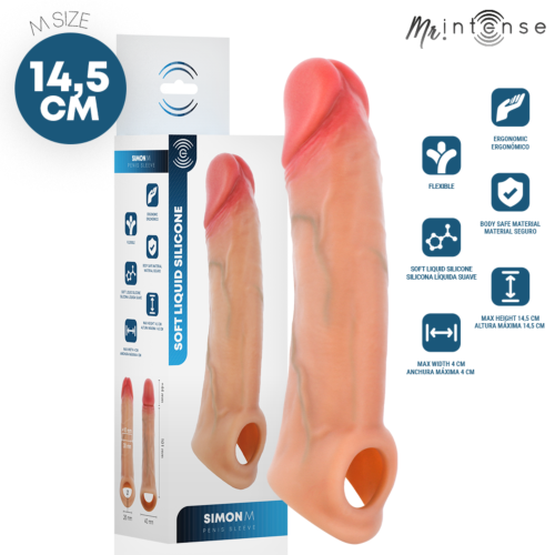 Manșon Penis MR. INTENSE Simon M 14.5 cm - Ø 4 cm