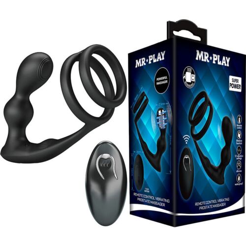 Inel Penis MR PLAY cu Plug Anal și Control Remot