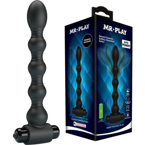 Plug Anal MR PLAY - Masajeador cu vibrație și forme de mărgele