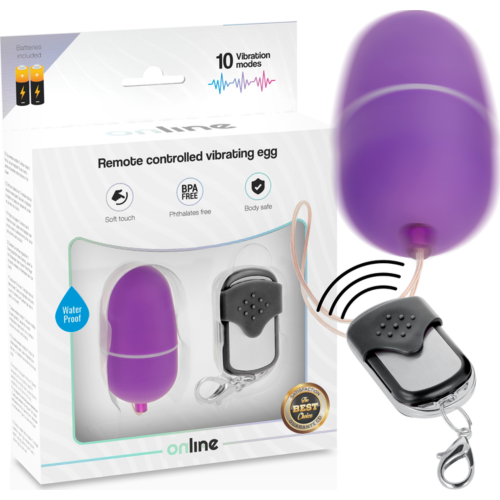 Vibrator ONLINE M Loviux cu control remote și 10 moduri