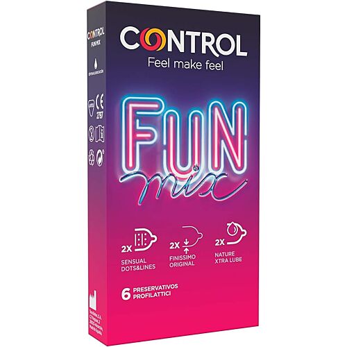 Pachet prezervative CONTROL Feel Fun Mix cu texturi variate