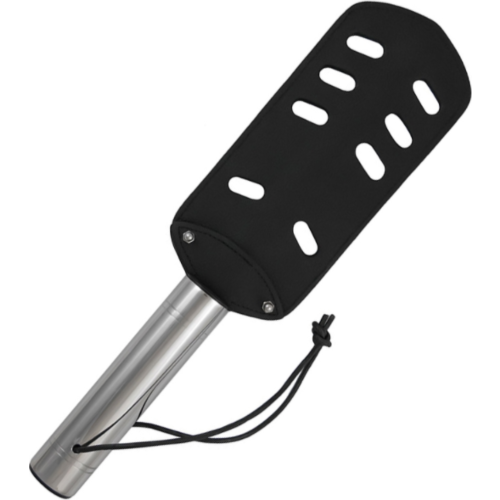Paddle METAL HARD din piele și metal cu găuri