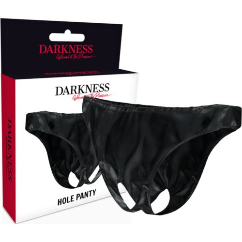Chiloți DARKNESS SENSATIONS cu deschidere unisex pentru BDSM
