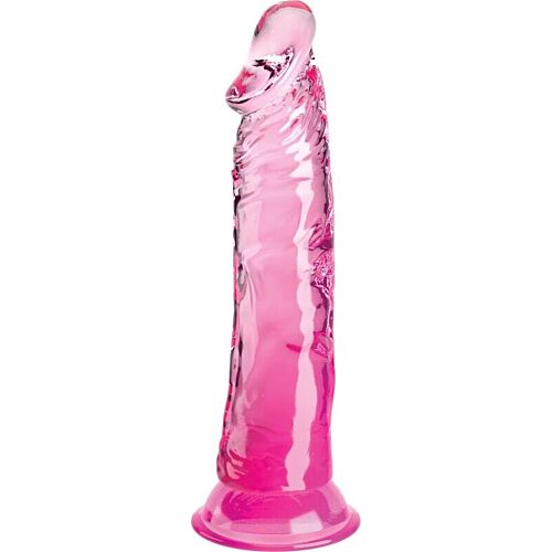 Dildo King Cock Clear 19.7 cm cu bază de ventuză