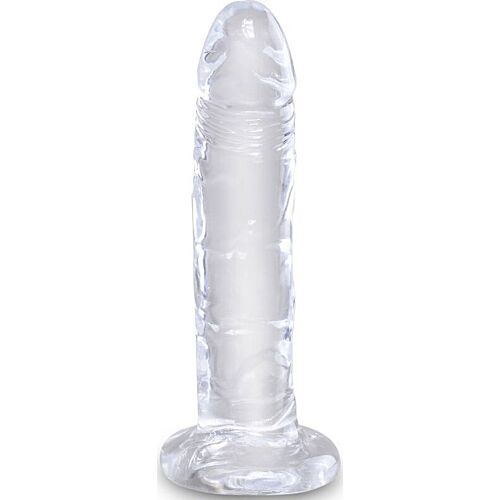 Dildo King Cock Clear 15,5 cm și ventuză de fixare