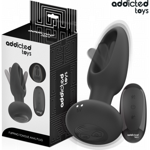 Plug Anal Addicted Toys cu Limbă Vibratoare și Control Remoto