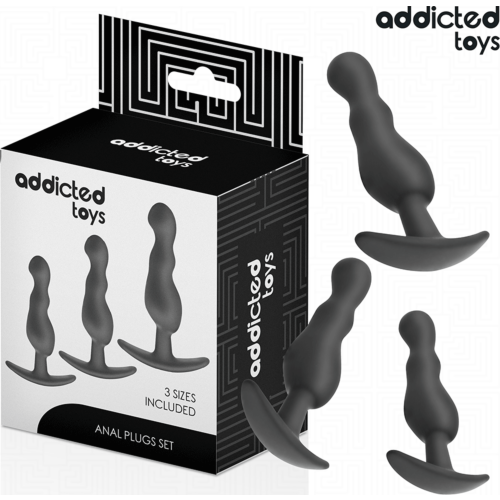 Pluguri Anale Addicted Toys Set de 3 pentru adaptare progresivă