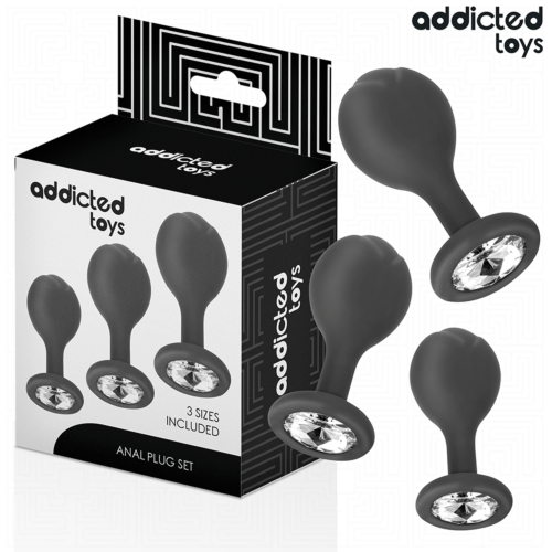 Set de 3 Plugs Anale Addicted Toys cu Joya - Estimulare Progresivă
