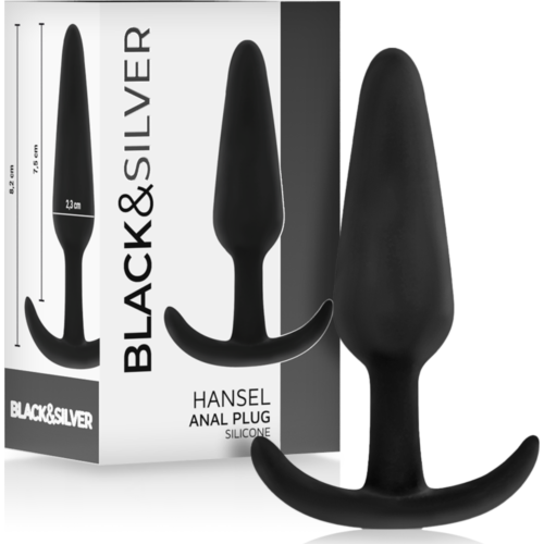 Plug anal BLACK&SILVER Hansel cu mâner mic