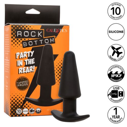 Plug anal CalExotics Rock Bottom cu 10 vibrații