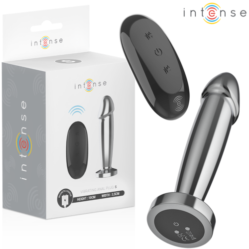 Plug Anal INTENSE S cu telecomandă și 10 vibrații