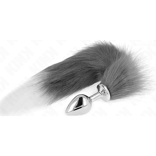 Plug anal KINK M cu coadă sintetică de 40 cm