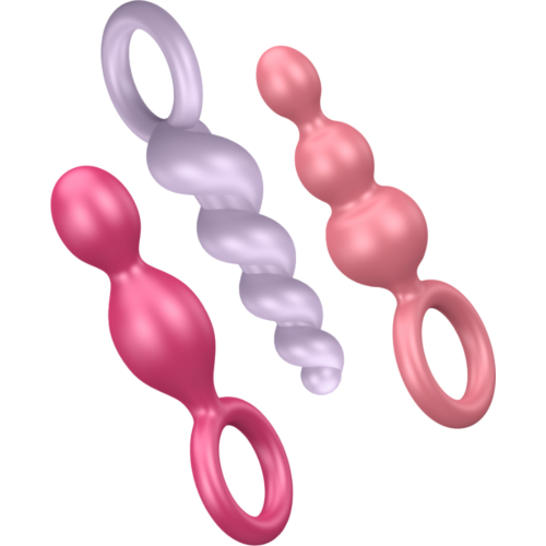 Set Plug anal Satisfyer Plugs cu 3 dimensiuni pentru progresie