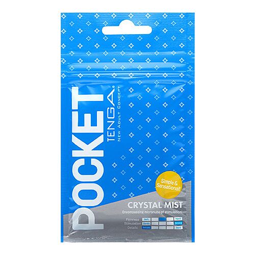 Masturbator Tenga Pocket Crystal Mist cu texturi intense