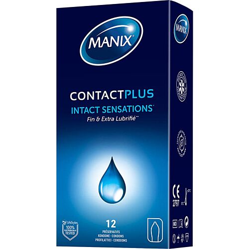 Prezervative Manix Contact 12 unități cu lubrifiere extra