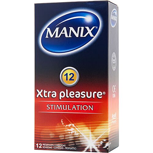 Prezervative Manix Xtra Pleasure 12 uds cu textură și aromă de vanilie