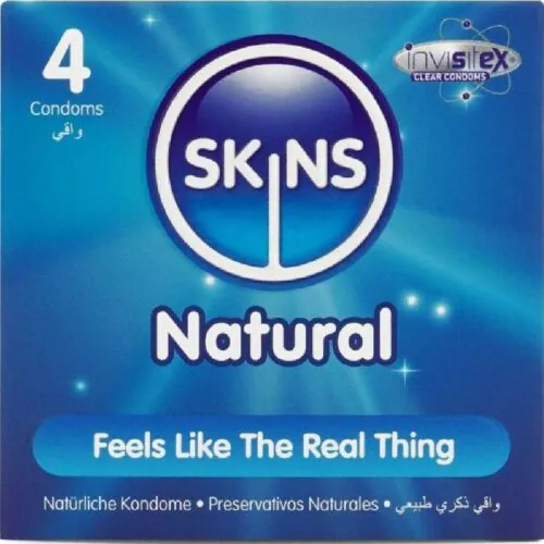 Prezerativ SKINS Natural - Extra lubrifiat