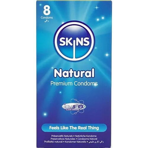 Prezervative Skins Natural cu lubrifiere extra