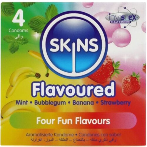 Prezervativ SKINS - Pachet cu 4 arome delicioase
