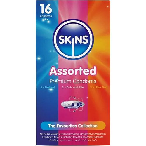 Prezervative Skins Surtido cu aromă de vanilie