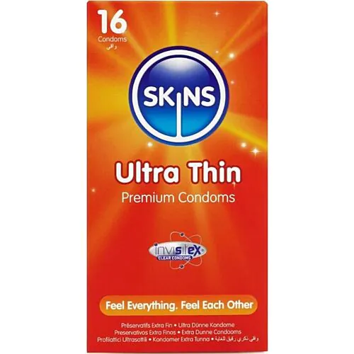 Prezervative Skins Ultra Finos 16-Pack - Sensibilitate Îmbunătățită