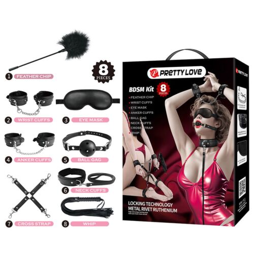 Kit BDSM 8 piese FUN TOYS pentru intimitate