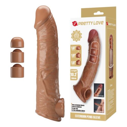 Manșon extensibil penis Pretty Love 26 cm pentru ajustarea adâncimii
