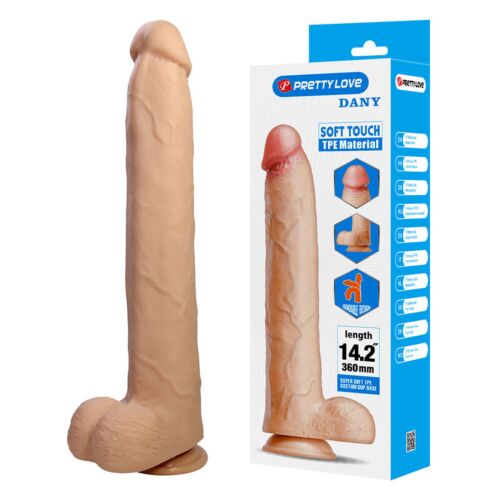 DILDOS DANY flexibil realist cu ventuză