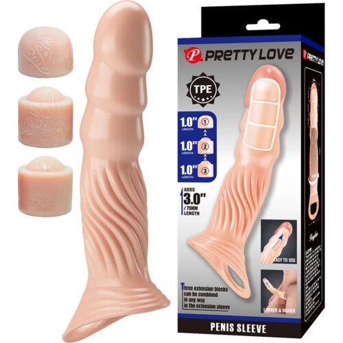 Fundă pentru Penis Pretty Love cu Extensori Ajustabili