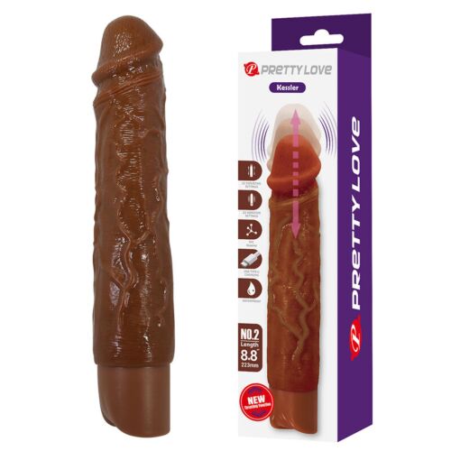 Dildo realist vibratoare Kessler, 22 cm, maro