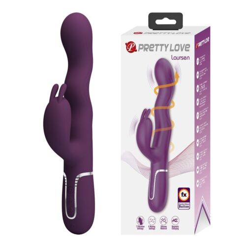 Vibrator Rabbit HIGH TECH PRETTY LOVE LOURSEN cu mișcare de împingere