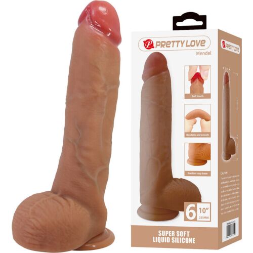 Dildo Pretty Love Mendel 25.5 cm cu ventuză puternică