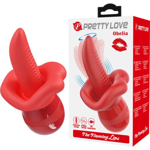 Masturbator Pretty Love Obelia cu limbă vibrantă și mișcare