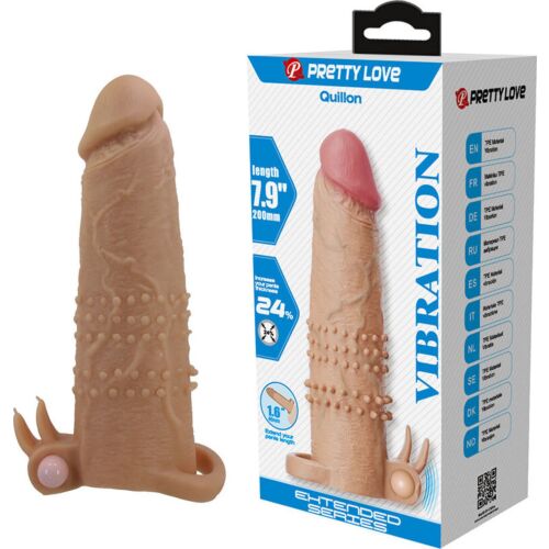 Fundă Penis Pretty Love Quillon cu Stimulator Clitorian