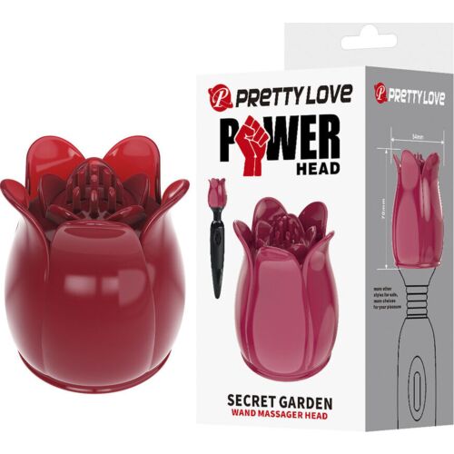 Masajeador Pretty Love Secret Garden cu cap de stimulare interschimbabil