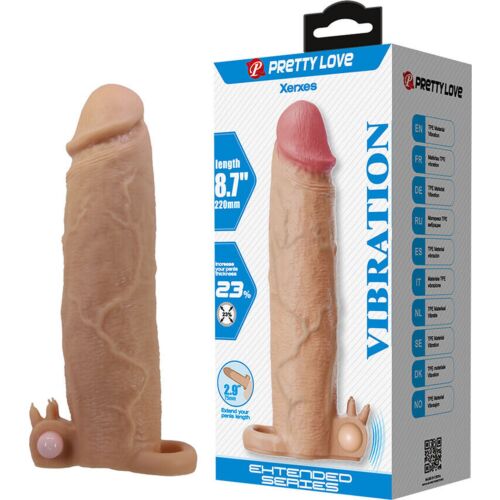 Manșon pentru penis Pretty Love Xerxes cu stimulare clitorială
