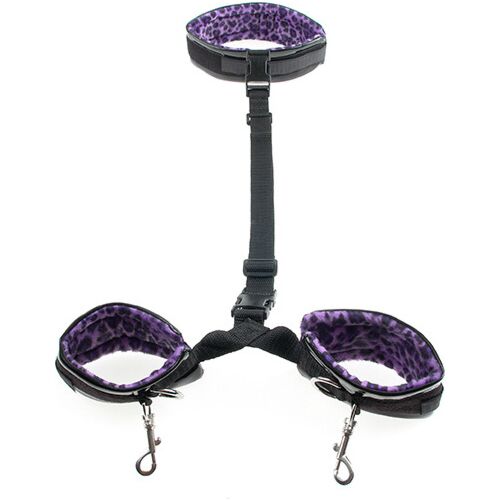 Kit de Bondage Pipedream Purple Cheetah pentru posturi variate